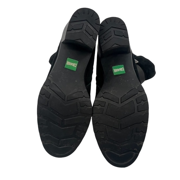 Cougar Black Leather Waterproof Arvida Block Heel Ankle Boots Size 6 Women's - Picture 8 of 11